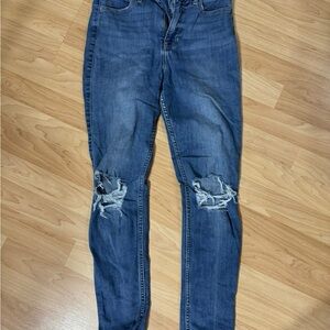 Hollister Distressed Blue Skinny Jeans